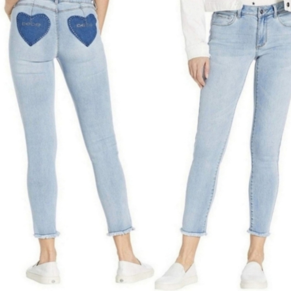 Bebe heartbreaker Ankle Skinny Jean Heart Pocket